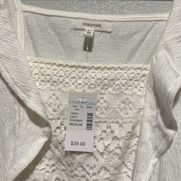 NWT Maurice’s cream flowy dress - Picture 2 of 5